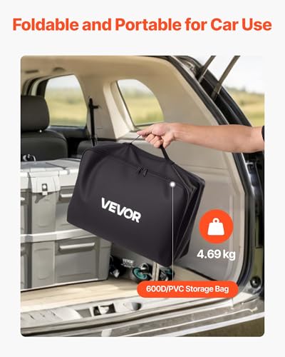VEVOR Gepäckträgertasche für Anhängerkupplung aus wasserdichtes 840D-PVC (0,71 m³), Gepäcktasche zur Aufbewahrung auf der Ladefläche von Lkws mit verstärkten Gurten für PKW SUVs Vans Schwarz