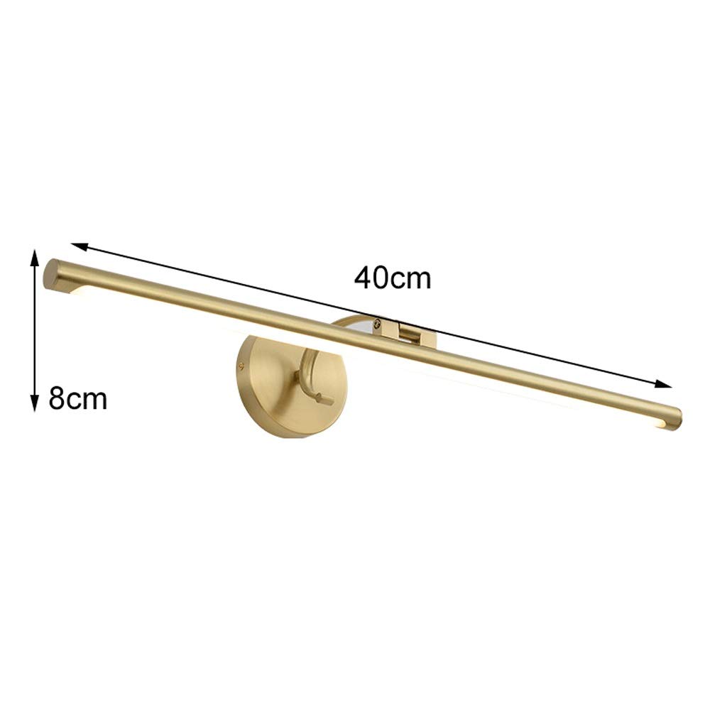 Siet Illuminazione da parete da bagno 3 Colore TEMP TEMP LED LED Lampada a specchio a LED 270 ° Ruotable Interno in ottone Specchio Specchio Lampada a 3 colori Modifica per armadietto specchio Dressin