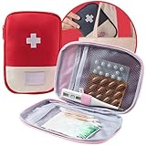 Kit portátil de primeiros socorros, viagem e emergência, contendo produtos de higiene pessoal e medicamentos