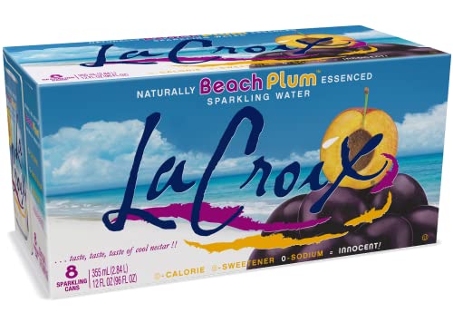 LaCroix Sparkling Water, Beach Plum, 12oz, 8 cans