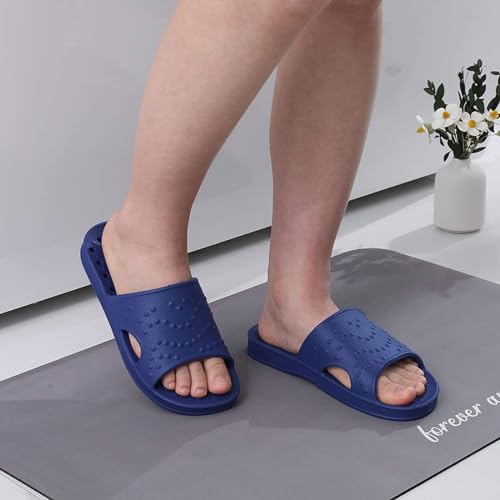 Image of shevalues Shower Shoes for Women Men with Arch Support Quick Drying Pool Slides Lightweight Beach Sandals with Drain Holes