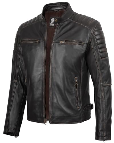 Image of Decrum Real Lambskin Mens Leather Jacket