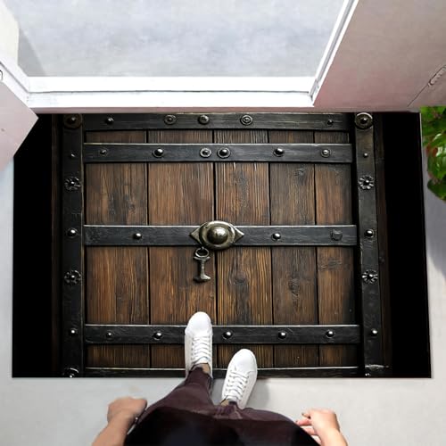 Tapis de porte extérieur imperméable 60x90cm lavable et antidérapant