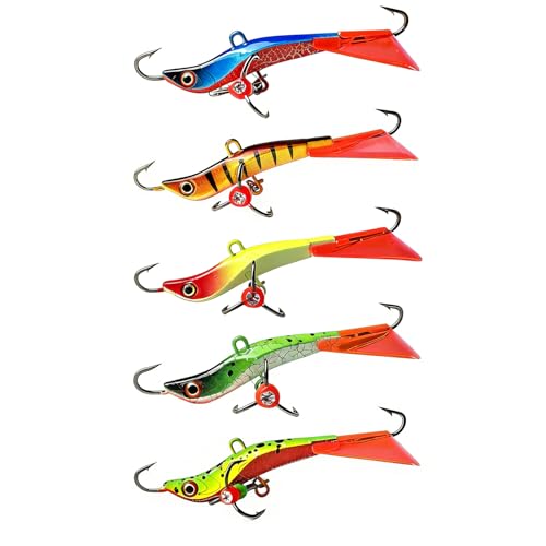 Ice Fishing Jigs Glow 71MM 14G Balancer Winter Lures for Walleye Perch