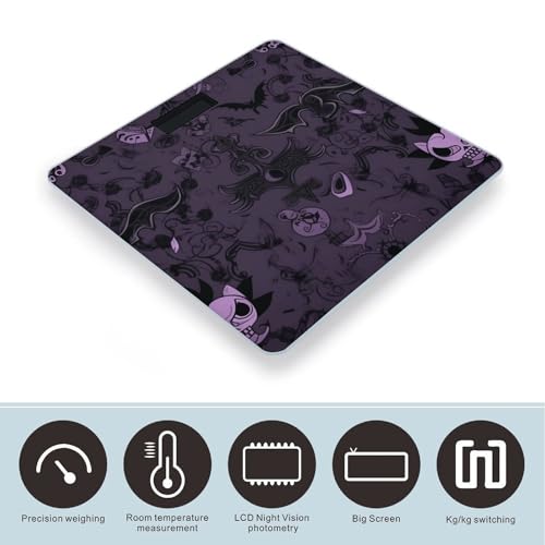 Báscula digital de baño con vidrio templado y LCD miniatura 3