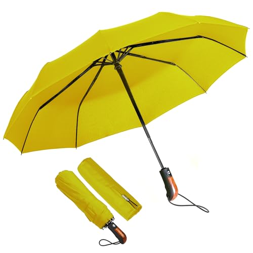 KASTEWILL Paraguas para hombre y mujer, resistente a las tormentas, resistente al viento, estable, reforzado, XL, automático hasta 140 km/h, con 10 costillas de acero inoxidable y revestimiento de