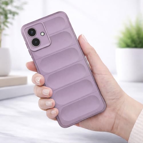 Image of Amazon Basics Mobile Cover for Samsung Galaxy A07 | Full Camera Protection | Liquid Silicon Case | Flexible Bumper Case for Samsung Galaxy A07 4G /5G /F07 4G /M07 4G /M17e 5G /F70e 5G (Purple)