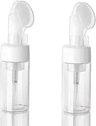 Kit 2 Frascos Pump Espumador com Escova de Silicone 100ML - Cuidados e Uso Eficiente (Ùnico, Unidade, 2)