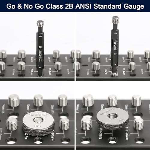 Aspireartisans Thread Checker, Bolt and Nut Identifier Gauge, Bolt and Screw Size Thread Gauge, Nut and Bolt Thread Checker Standard and Metric with Aluminum 6061 Board and SUS 304 Bolt by aspireartisans - Image 3