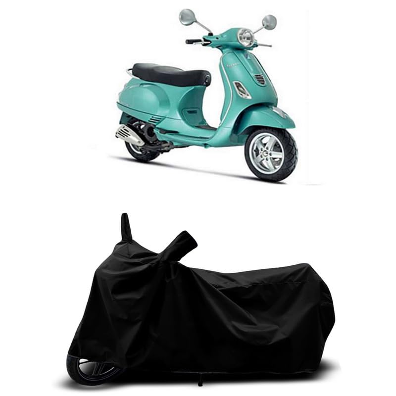 Image of DUFFEL-All Two Wheeler Bike /Scooty Body Cover Used for Vespa ZX 125 BS6 Heat Protectio /Water Resistance /UV-Rays /Birds Dropping /Scratchproof /Dust Proof /Waterproof All Variants [Black]
