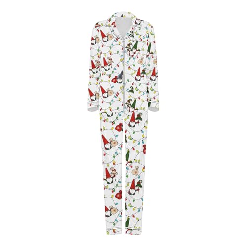 aaSccex Conjunto de pijama de manga larga para fiesta de Navidad, para mamá, madre, hijo, traje de Navidad, Blanco, S