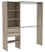 DEMEYERE Kit de Armario 2 Barras colgadoras Columna con 4 estantes y 2 cajones habitacion Dormitorio vestidor 205x185x44 cm
