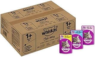 Whiskas 1+ Adult Poultry Selection in Jelly 120 Pouches, Adult Wet Cat Food, Megapack (120 x 85 g)