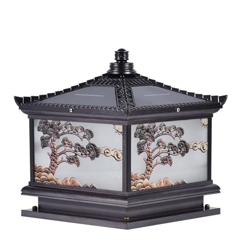 Lampadaire solaire carré d'extérieur en aluminium moulé pour éclairage de jardin