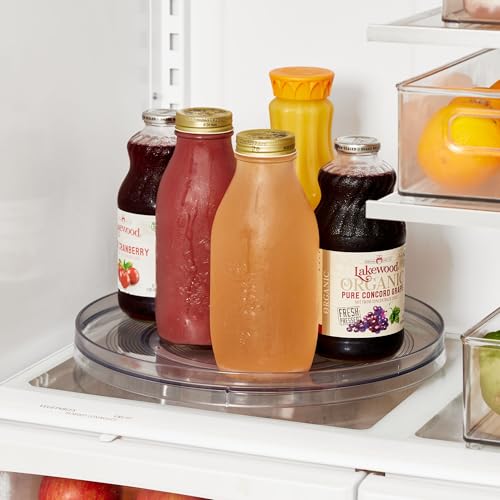 Image of iDesign Plastic 14.5-Inch Round Lazy Susan Organizer, Set of 4, Clear