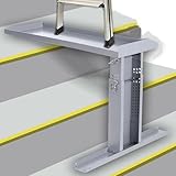 Estabilizador de escalera de altura ajustable para superficies irregulares, herramienta telescópica con soporte seguro para mayor seguridad y estabilidad durante el uso