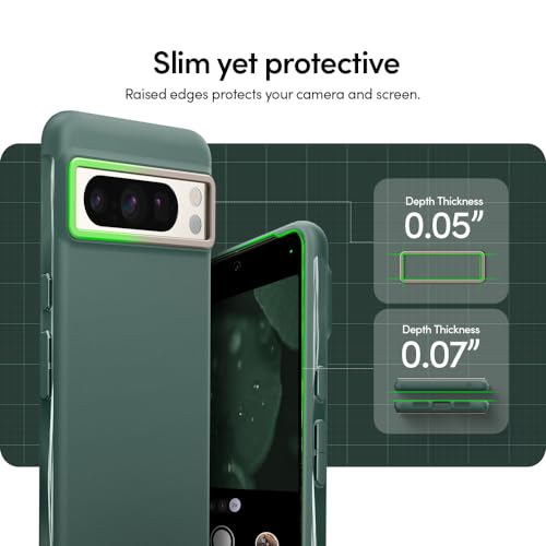 Image of Spigen Cyrill UltraColor | Google Pixel 8 Pro Case | Green Pixel 8 Pro Back Cover | TPU+Poly Carbonate - Kale
