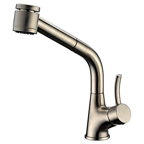 Dawn AB50 3707BN Single-Lever Pull-Out Spray Kitchen Faucet, Brushed Nickel