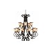 Lumenno Lighting 1003-03-15 Chandelier with Tea Stained Glass Shades, Bronze Finish
