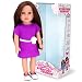 Sophia's Brunette Doll 18 Inch Vinyl Girl Fashion Doll with Purple Dress and Silver Shoes, Perfect Friend for American Dolls!