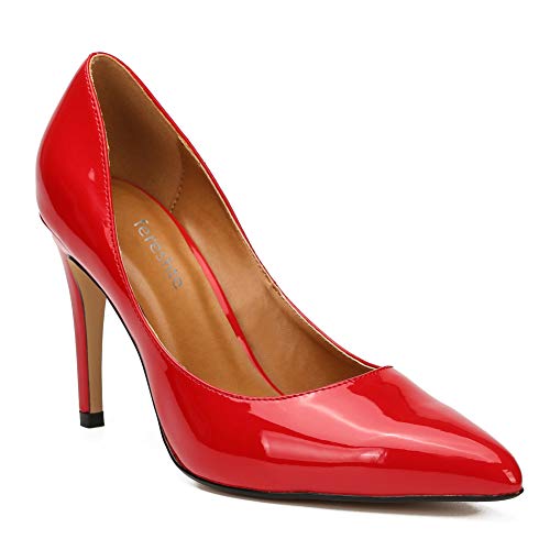 Image of Women's Men's Pointed Toe High Heel Pumps, Slip On, 3.94 Inch Stiletto Heel
