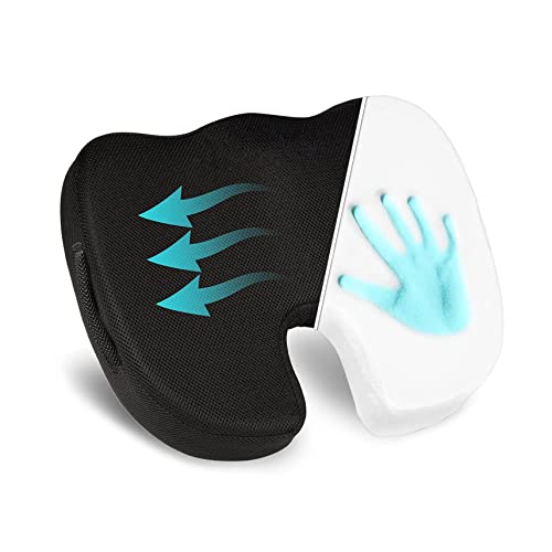 Coccyx Seat Cushion With Ergonomic Design And Memory Foam. Lower Back Sciatica And Tailbone Pain Relief. Car Seat Cushion With Breathable Mesh And Premium Comfort While Driving, Gaming And Office. #TOP26