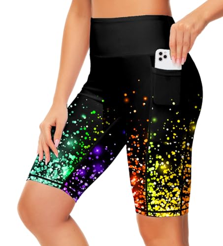 Image of AOBUTE Womens 9 inch /10 inch /11 inch Long Swim Board Shorts High Waisted UPF 50+ Biker Shorts with Pockets