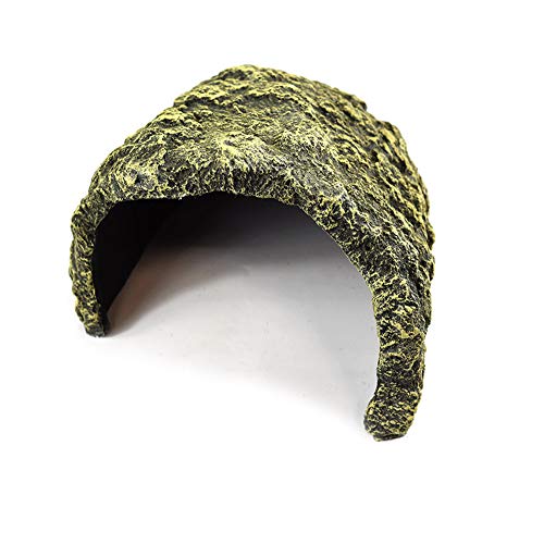 OMEM 爬虫類 シェルター 亀の浮島 水槽隠れ家 岩 カメシェルター 両生類用品給餌ボウルの組み合わせ