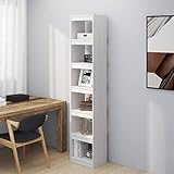 📚【Grand espace】Conçue avec 6 compartiments spacieux, la bibliothèque offre un grand espace de rangement pour garder vos magazines, livres, DVD, appareils multimédias et autres objets décoratifs bien organisés et à portée de main.