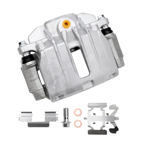 Image of Detroit Axle - Rear Right Brake Caliper for 1999-2002 Chevy Silverado 1500 GMC Sierra 1500 Suburban Astro Tahoe Safari Yukon Cadillac Escalade DeVille Passenger Side Disc Brake Caliper w /Bracket