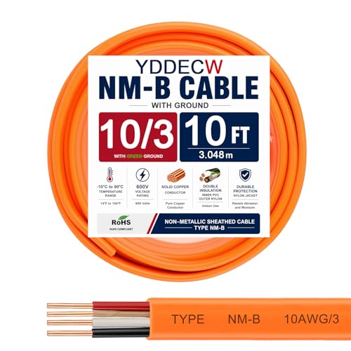 YDDECW 10/3 NM-B Wire with Ground 10FT