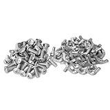ANLEOLIFE 40-Pack Wingnuts & Screws Set for Raised Garden Beds, Dacromet-Coated Hardware Kit for Metal Garden Bed Assembly & Reinforcement, Rust-Resistant Fastener Set