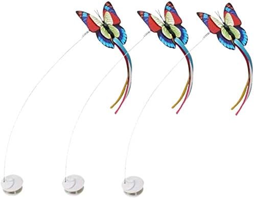 Zenes Cat Toys, Funny Exercise Electric Flutter Rotating Kitten Toys, Cat Teaser with Butterfly Replacement (Butterfly6)