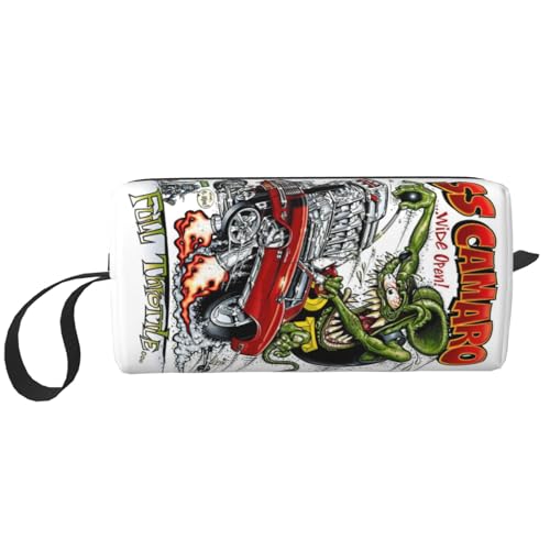 For ラットフィンク(6) 化粧ポーチ メイクボックス 化粧品収納 コスメポーチ 洗面用具 収納ケース トラベルバッグ バニティー 手提げ 便利 大容量 出張 旅行用 自宅用 キャラクター 6*9*20cm