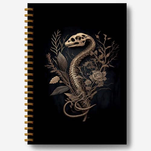 Carnet gothique doré squelette pour sublimer vos rituels d'écriture et de dessin