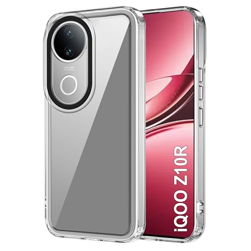 Image of Zapcase Back Case Cover for iQOO Z10R | Compatible for iQOO Z10R Back Cover | Case Cover with Camera Protection | (TPU + PC | Transparent)