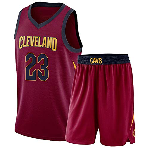 GAOZI Maillot de Basket James #23 Retro T-Shirt de Joueur de Basket-Ball, Broderies Respirantes et Résistantes à l'usure T-Shirt pour Hommes Ensemble Maillot de