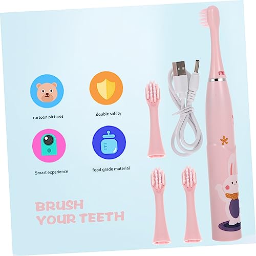 TOVINANNA Elektrische Zahnbürste Für Kinder Mit Cartoon Design Tragbar Inklusive Ladegerät Für Junge Mädchen Haushaltszahnbürste – Bild 5