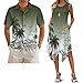 Belidome Hawaiian Matching Couples Outfits Green Tropical His and Her Beach Clothes Palm Tree Crew Neck Dress for Women Spring Sleeveless Dresses Workout Short Sleeve Shirts Men Button Down 2XL