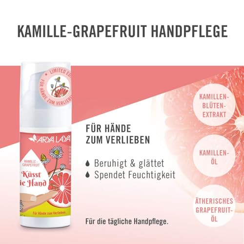 Kamille Handcreme Arya Laya mit Grapefruit für Handpflege