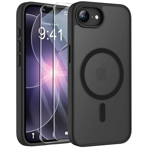 ORETECH Hülle für iPhone 17/17 Pro Max/16 Plus/15 Pro/14/13/12/11/XR/X/SE mit 2 Schutzfolie