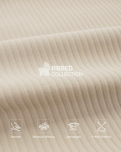 G4Free Breathable Ribbed Wide Leg Yoga Pants Women High Waist Lightweight Casual Trousers with Pockets3