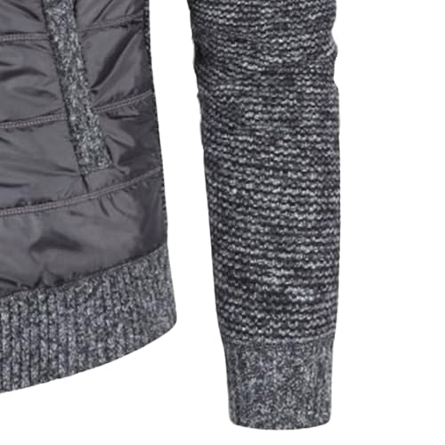 Men's Stand Collar Knitted Cardigan Slim Fit Long Sleeve Knitwear Full Zipper Casual Sweater4