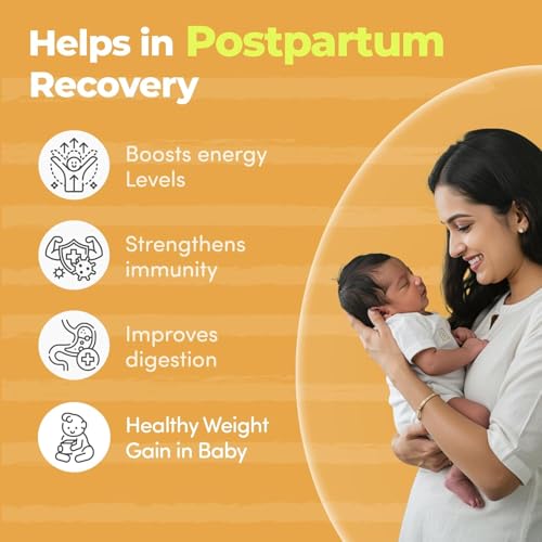 Image of Mylo Lactomama Granules - Lactation Supplement for breastfeeding with Shatavari to Increase Breast Milk - 300 g each | With Herbs like Moringa, Sowa & 5 Others | 2 Scoops per Serving (Pack of 6, Kesar Badam)