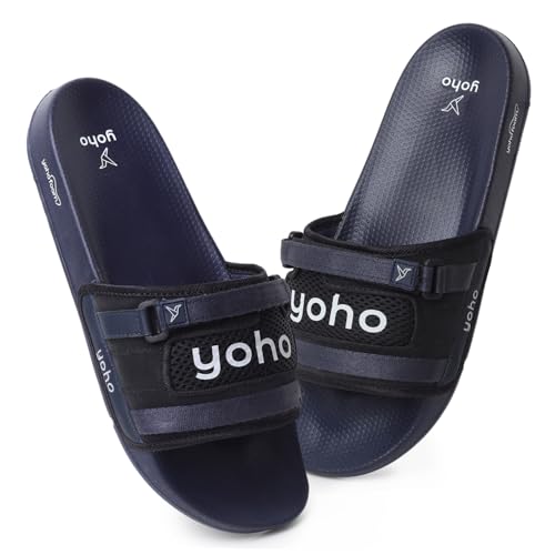 Image of YOHO Drystep Sliders for Men | Waterproof Monsoon Footwear & Rainy Sandals | Skin Friendly Adjustable Strap