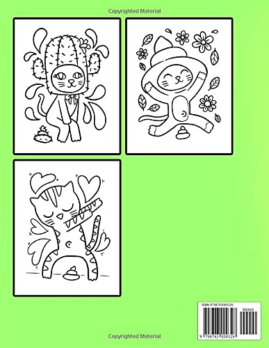Pooping Cat Coloring Book For Kids: Childrens Coloring Book for Cats Lovers | HUMOROUS GIFT IDEAS | Cute Colouring Book For Grown-ups image 3