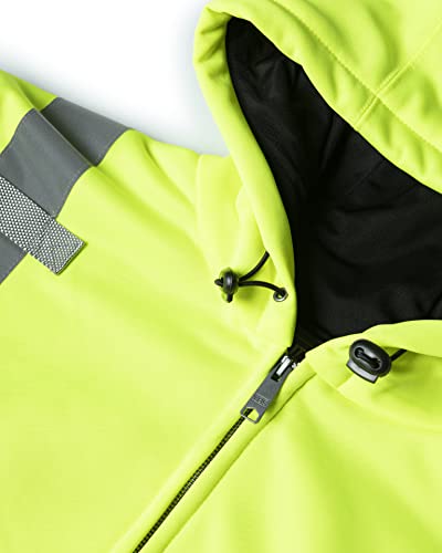 Utility Pro UHV425 High-Vis Safety Soft Shell Hoodie with Waterproof DuPont Teflon, Lime, 3X-Large