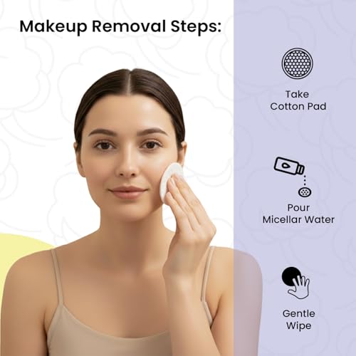 Image of Nevae Premium Cotton Pads for Face (40 pcs) | 100% Pure Cotton | Thick, Ultra Soft & Lint-Free | Double Sided for Makeup Removal, Toner & Skincare | Pack of 2 (20 Pcs each)