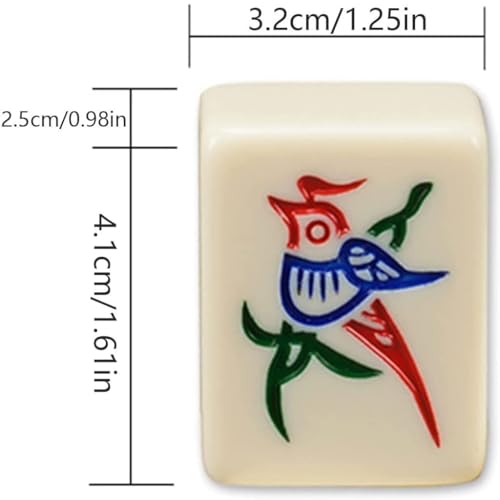 Mahjong Chino Tradicional con 144 Fichas de Melamina miniatura 3