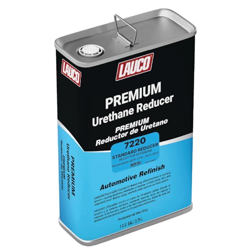 LAUCO Standard Urethane Grade Reducer (7220), 1 Gallon, 60°F - 77°F - for Automotive Paint and Industrial Paint Use - High Performance Automotive Grade